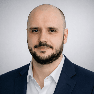 Portrait of Maksim Zelman, business sales partner for the Israel region at CHERNOMOR